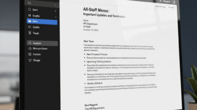 All-Staff Memo Email Format Example Example