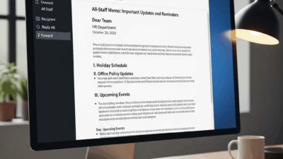 All-Staff Memo Email Format Example Example