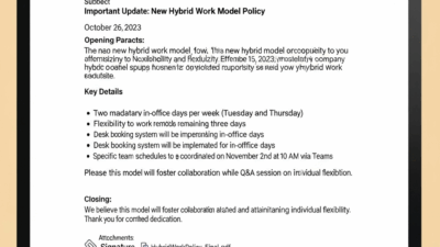 All-Staff Memo Email Format Example