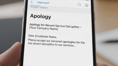 Apology Email Template To Customer US Example