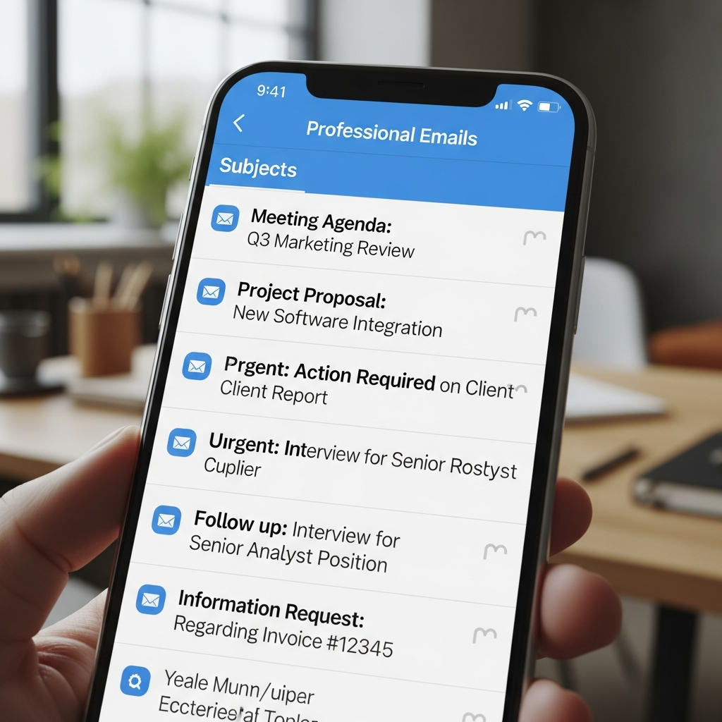 Best Subject Lines For Professional Emails Example