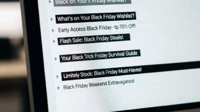 Black Friday Email Subject Lines Example