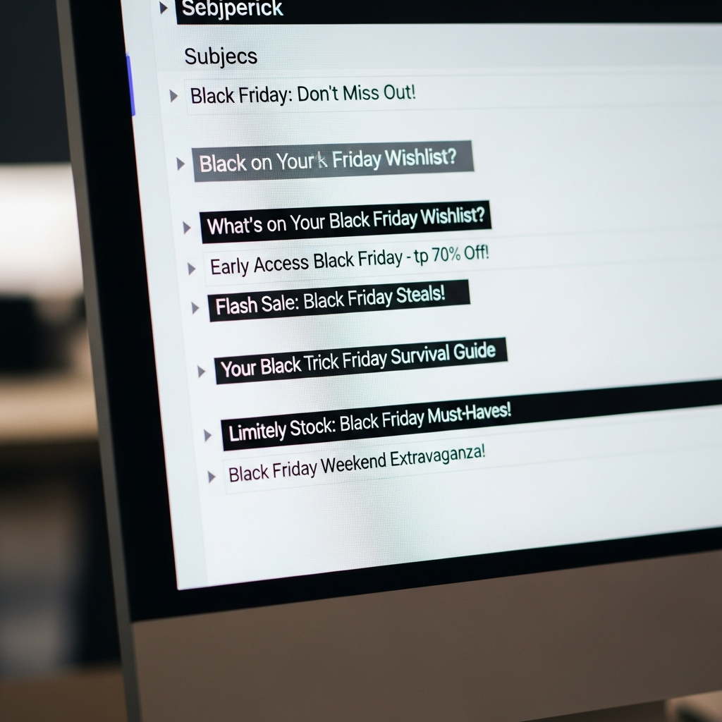 Black Friday Email Subject Lines Example