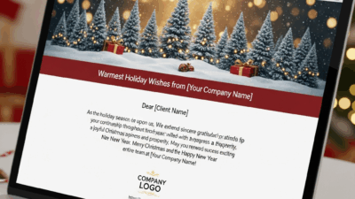 Christmas Greeting Email To Clients Example