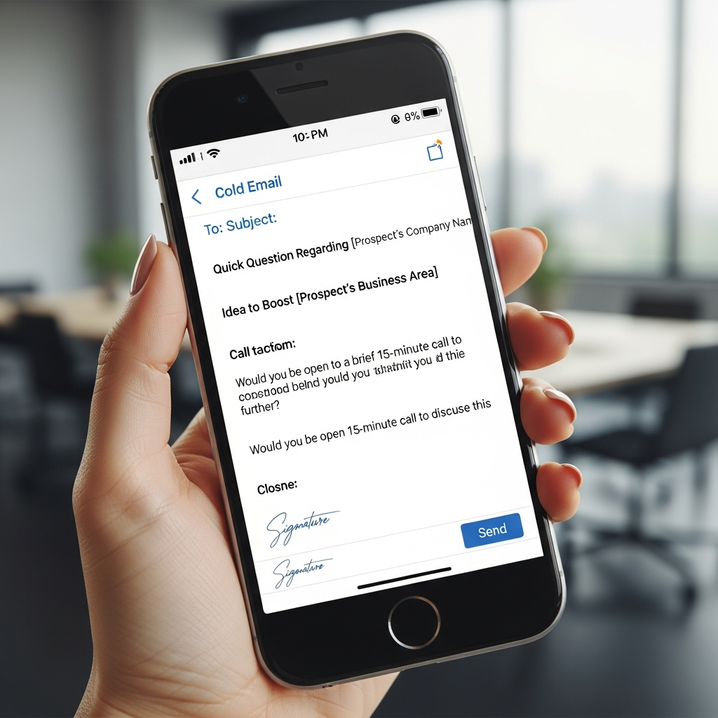 Cold Email Template For Sales Outreach Example