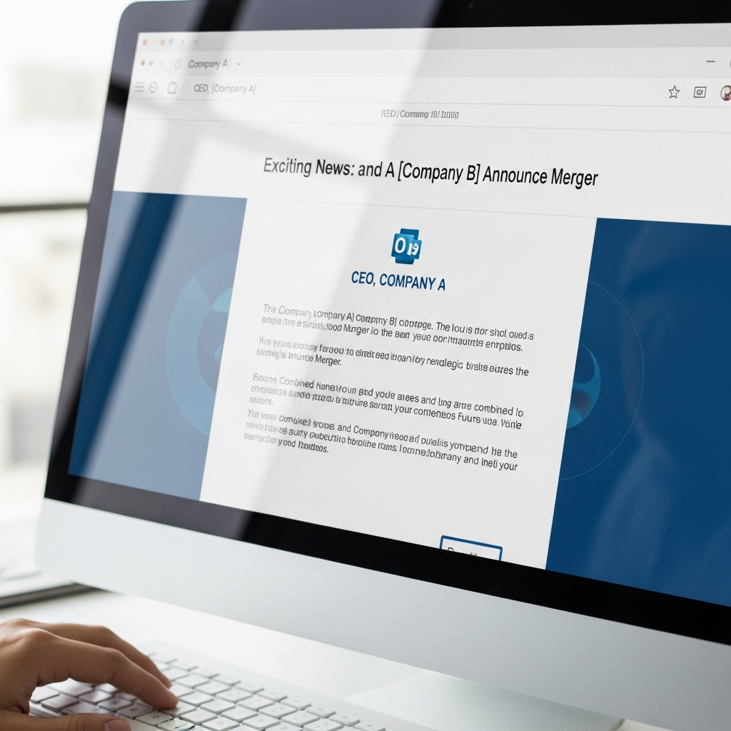 Company Merger Announcement Email Example