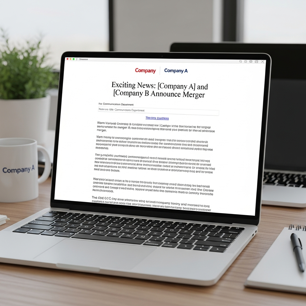 Company Merger Announcement Email Example