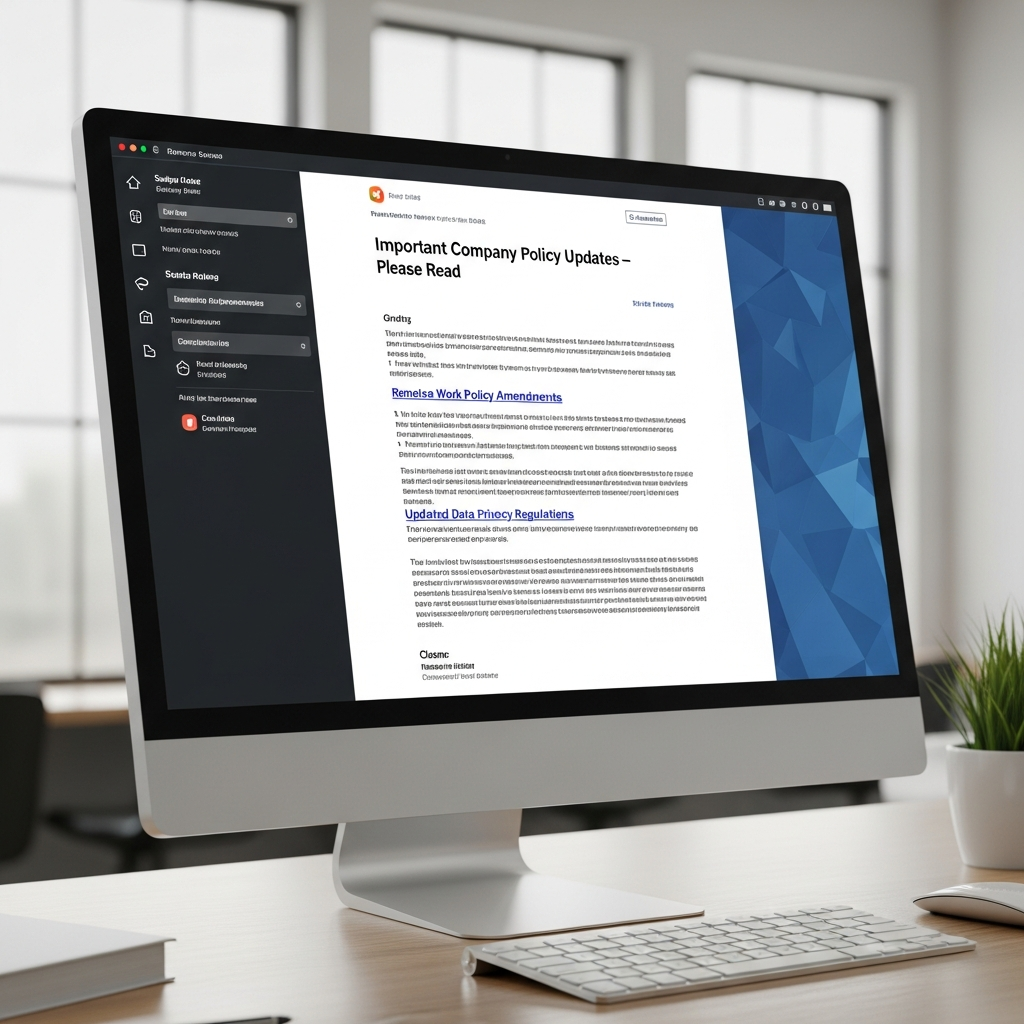 Company Policy Update Email Sample Example Example