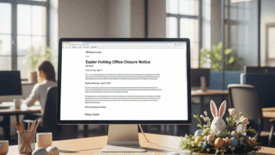 Easter Holiday Office Closure Email Sample Example