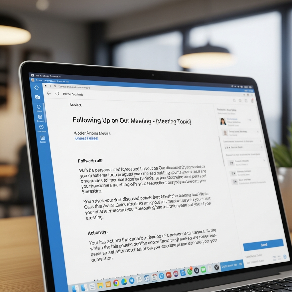 Follow-Up Email After Meeting Business Example