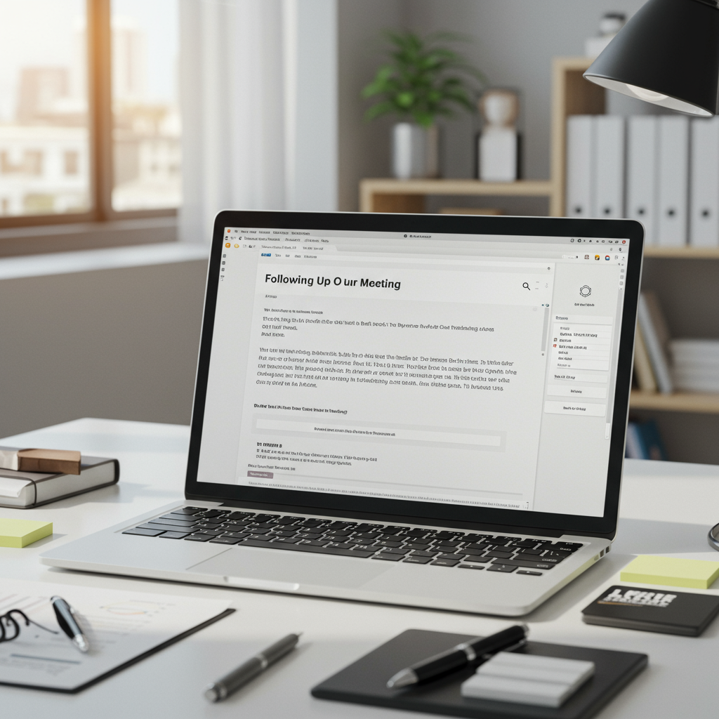 Follow-up Email After Meeting Business