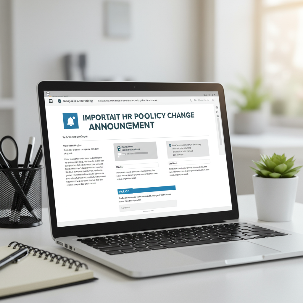 Hr Policy Change Announcement Email