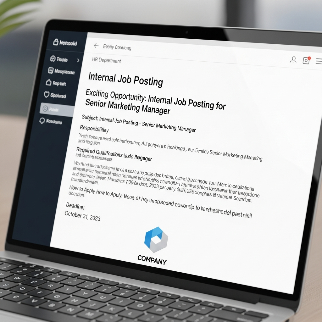 Internal Job Posting Email Announcement Example