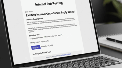 Internal Job Posting Email Announcement Example