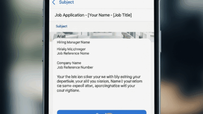 Job Application Email Sample Example