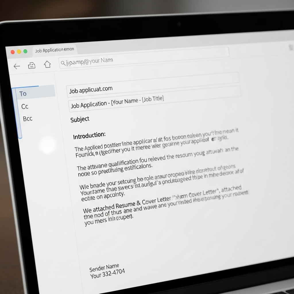 Job Application Email Sample Example