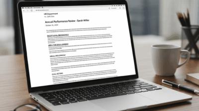 Performance Review Email Sample Example