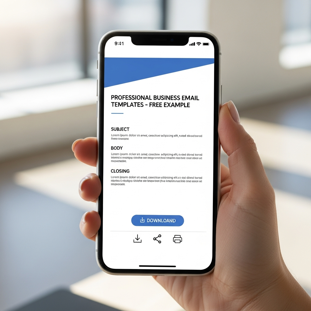Professional Business Email Templates Free Example