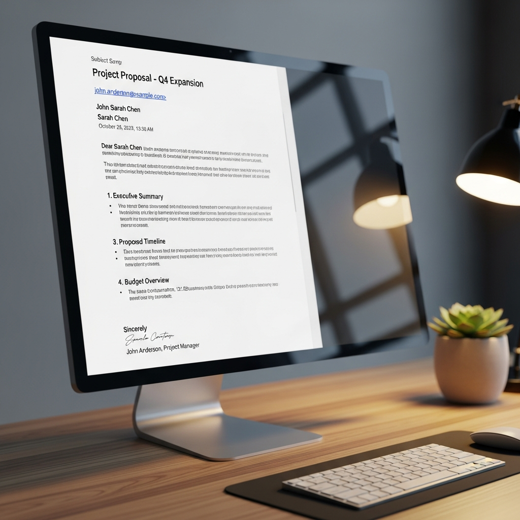 Professional Email Structure For Business Example