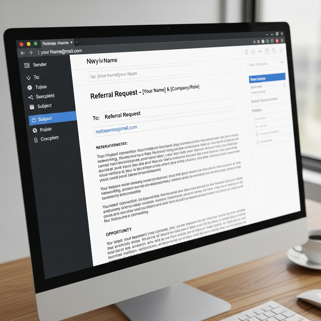 Referral Request Email Sample Example