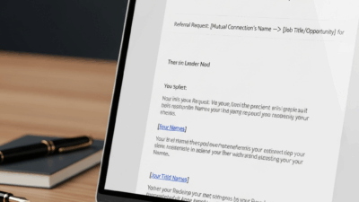 Referral Request Email Sample Example