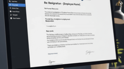 Resignation Acceptance Email Template Example