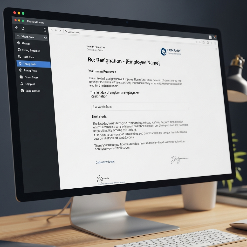 Resignation Acceptance Email Template Example