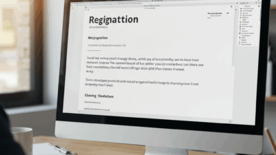 Resignation Email Template for Employee Us