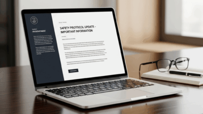 Safety Protocol Update Email Template Example