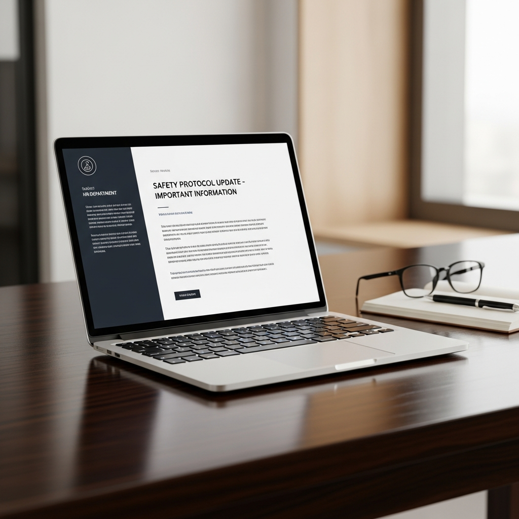 Safety Protocol Update Email Template Example
