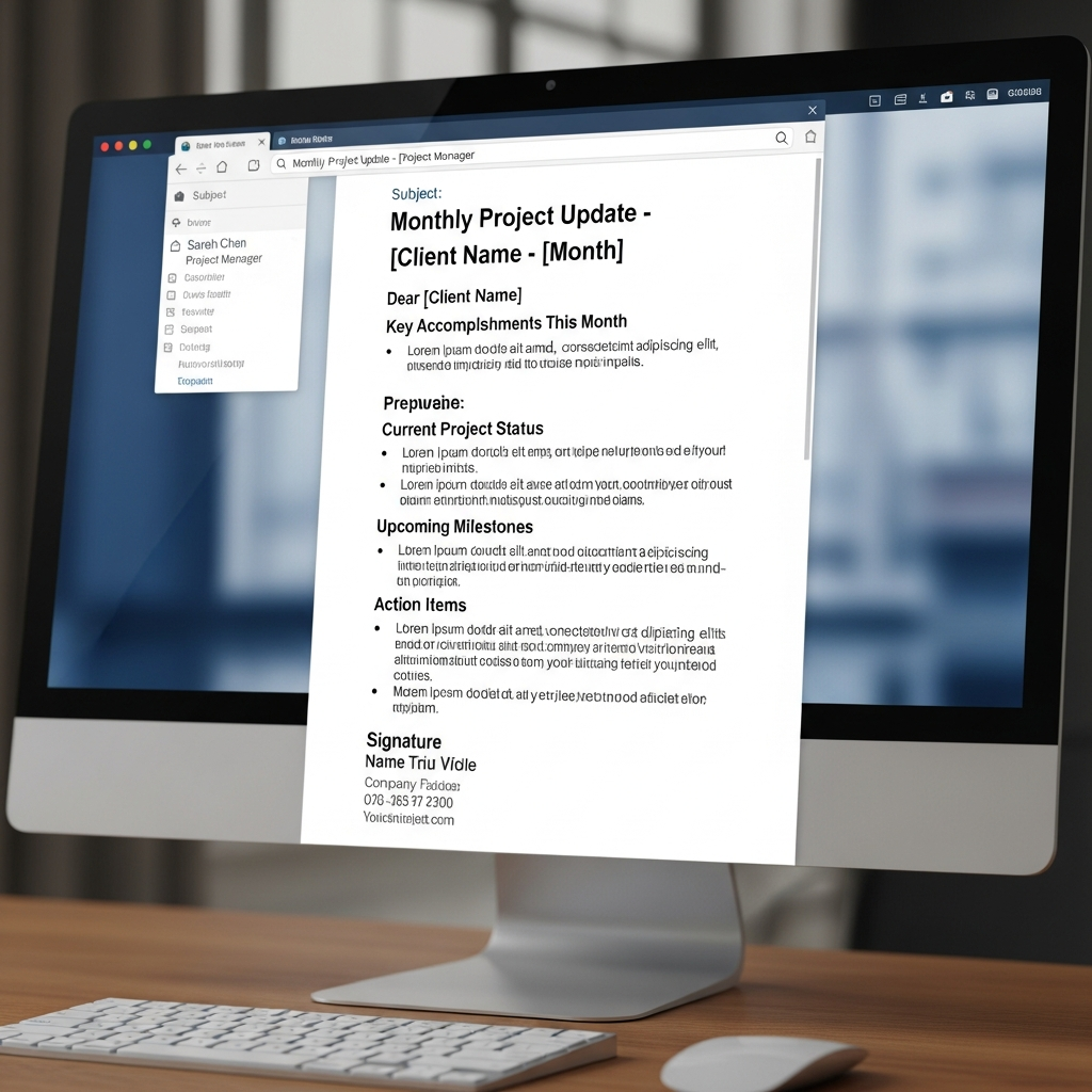 Sample Email Template For Client Communication Example