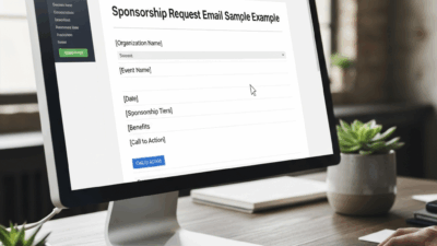 Sponsorship Request Email Sample Example Example