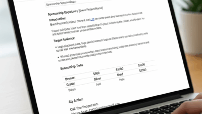 Sponsorship Request Email Sample Example