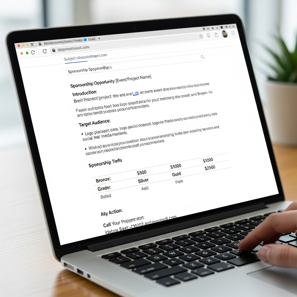 Sponsorship Request Email Sample Example