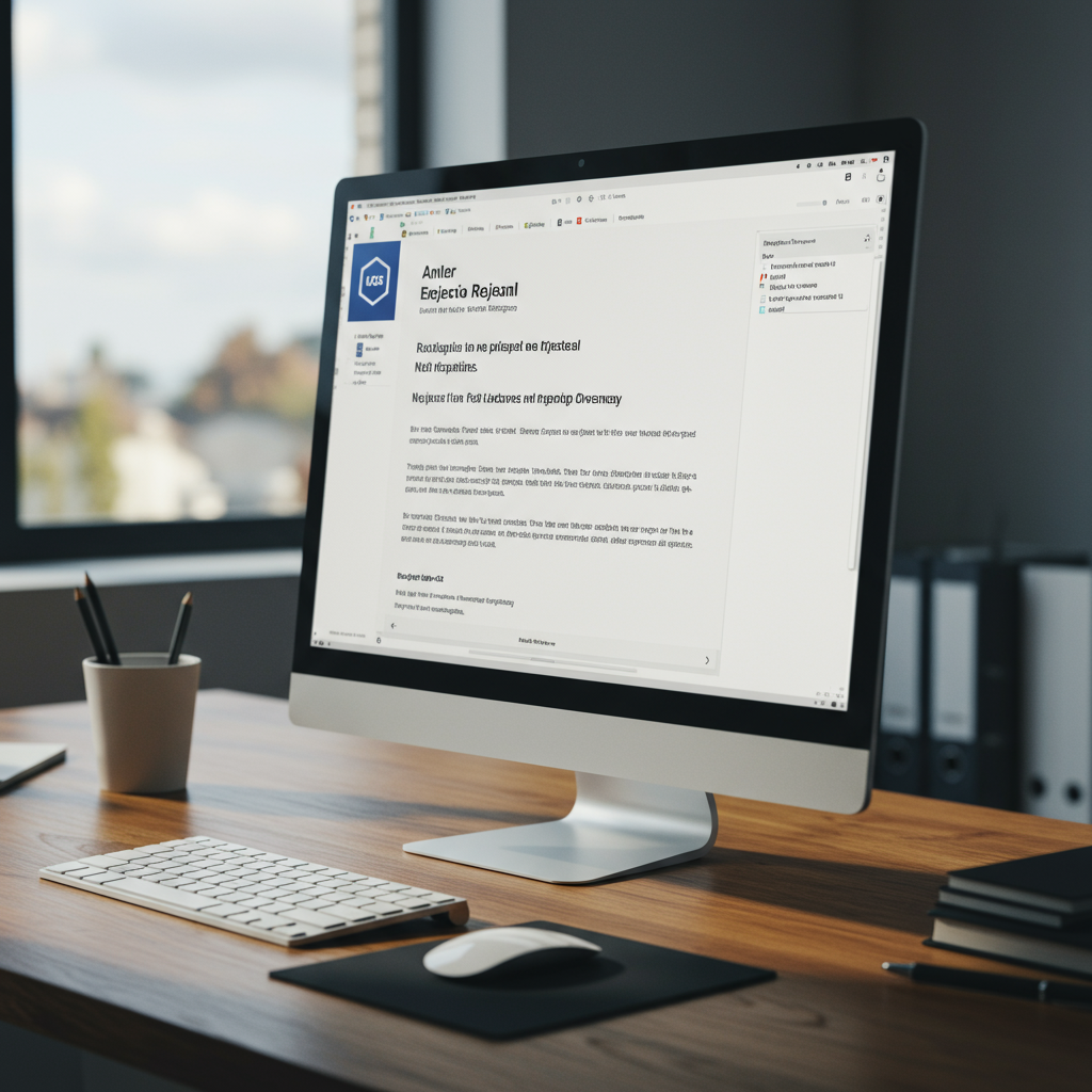 Supplier Rejection Email Professional Example
